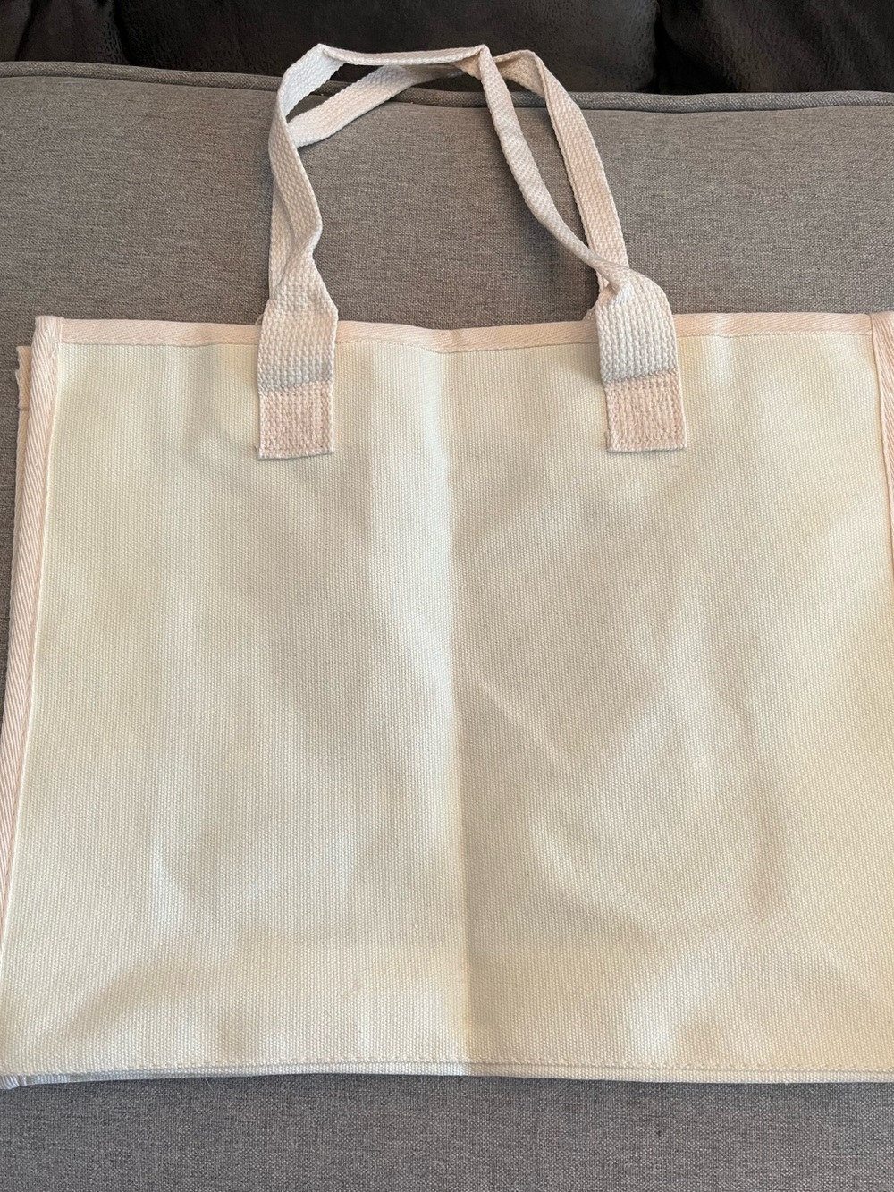 Peanuts Snoopy Canvas Tote Bag - Cream with Pink Heart - Picture 3 of 9